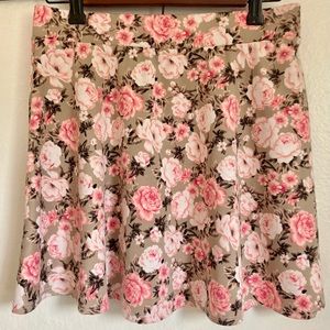 Floral Pink Mini Skirt Charlotte Russe